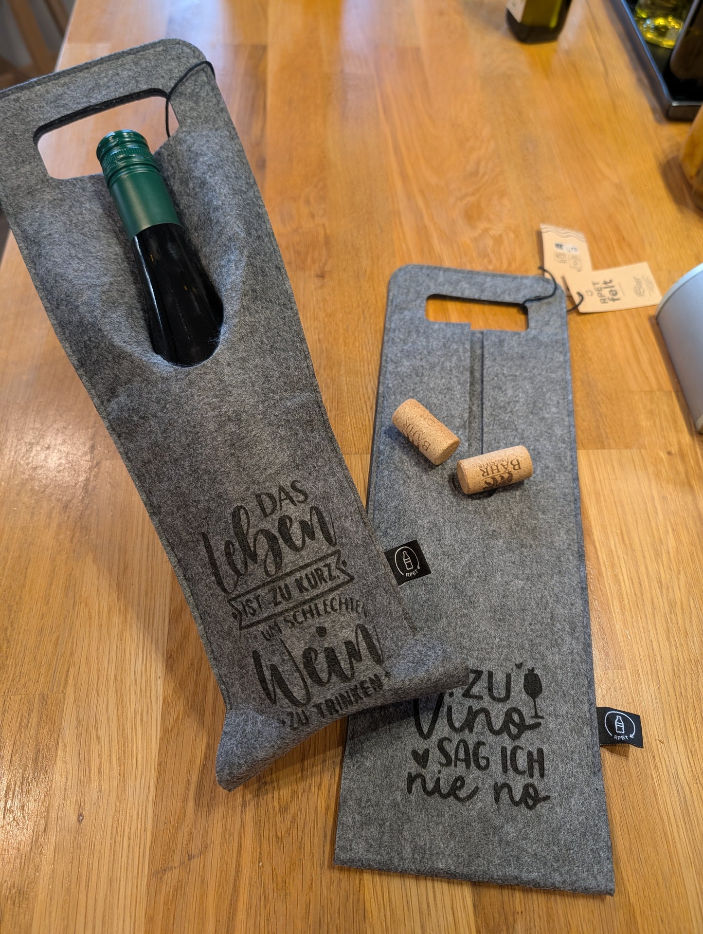 Wein-Geschenktasche aus Filz