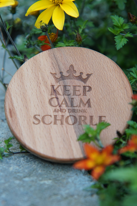 Der Dubbedeckel – Stylischer Holzdeckel fürs Dubbeglas - Keep Calm