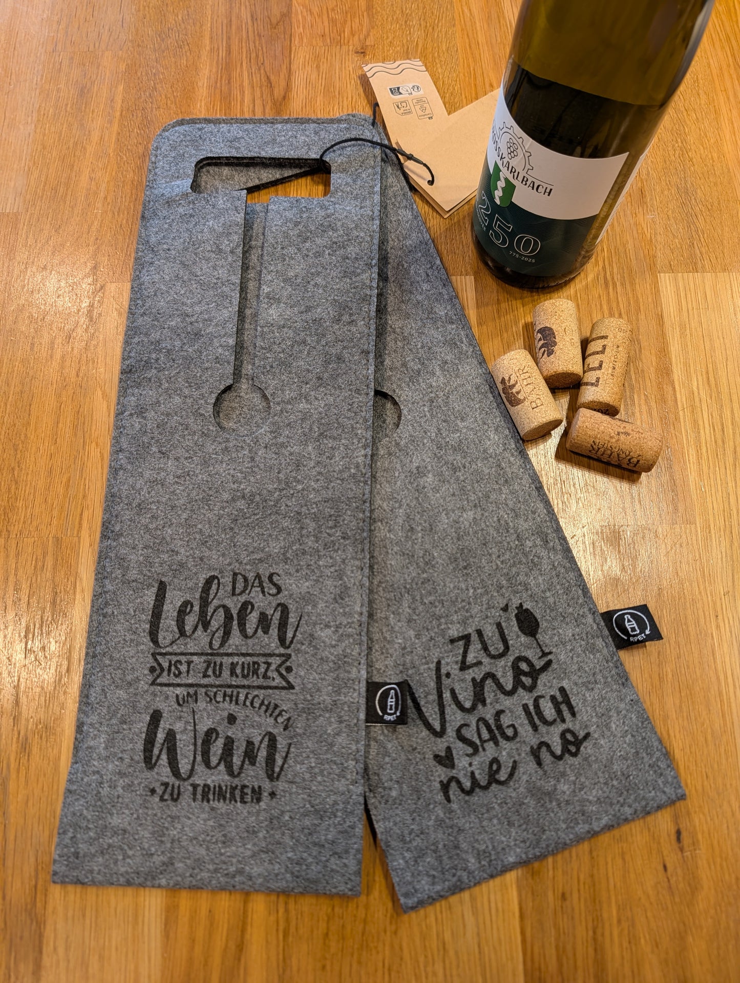 Wein-Geschenktasche aus Filz